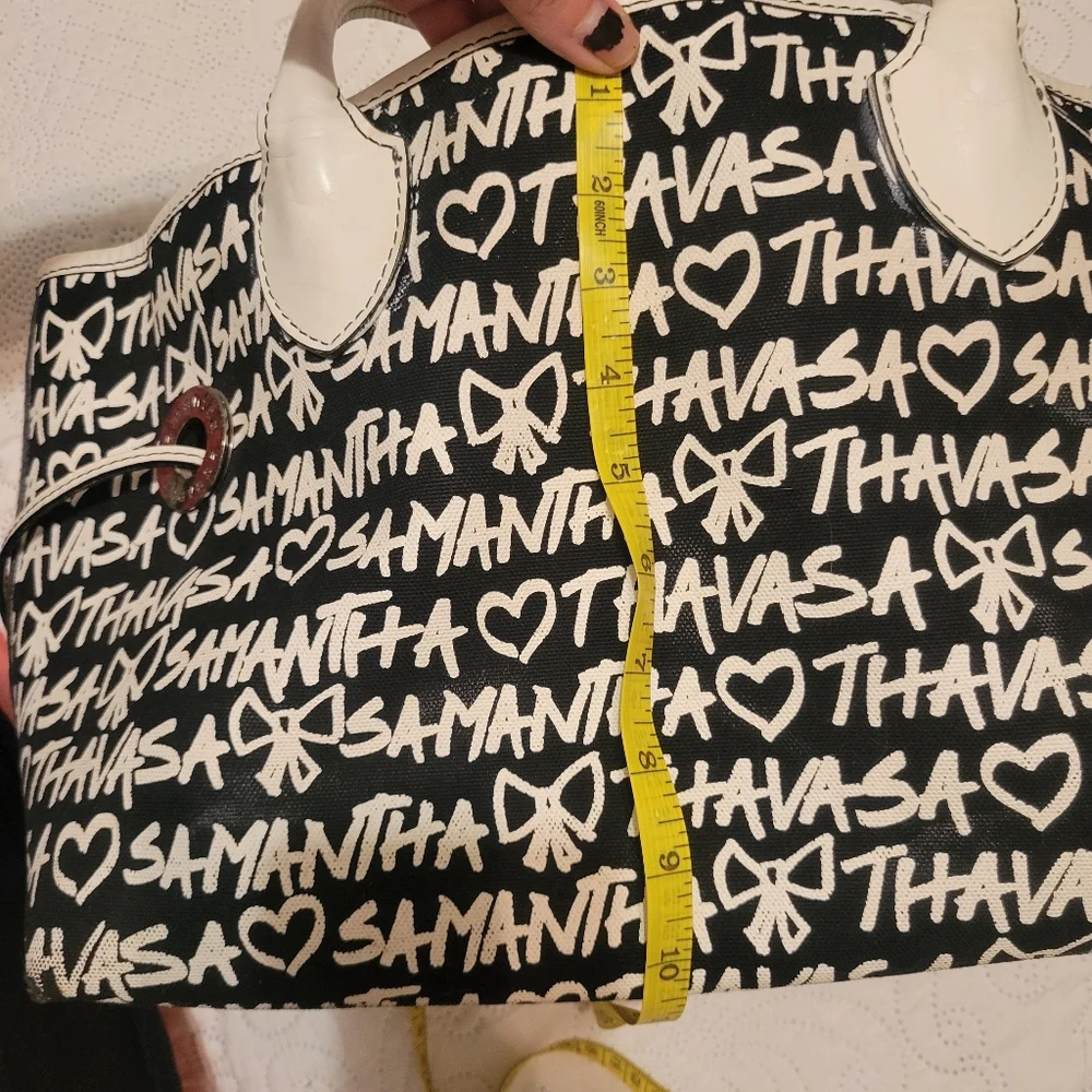 Samantha Thavasa Canvas Graffiti Tote EUC Modern Goth‎ Punk